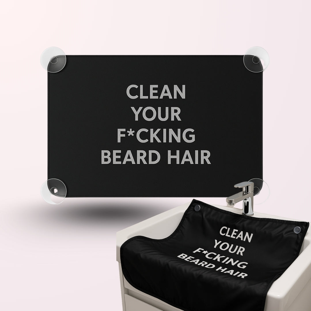 Tablier d'Évier Pour Poils de Barbes avec Ventouses | Repliage Facile & Nettoyage Propre