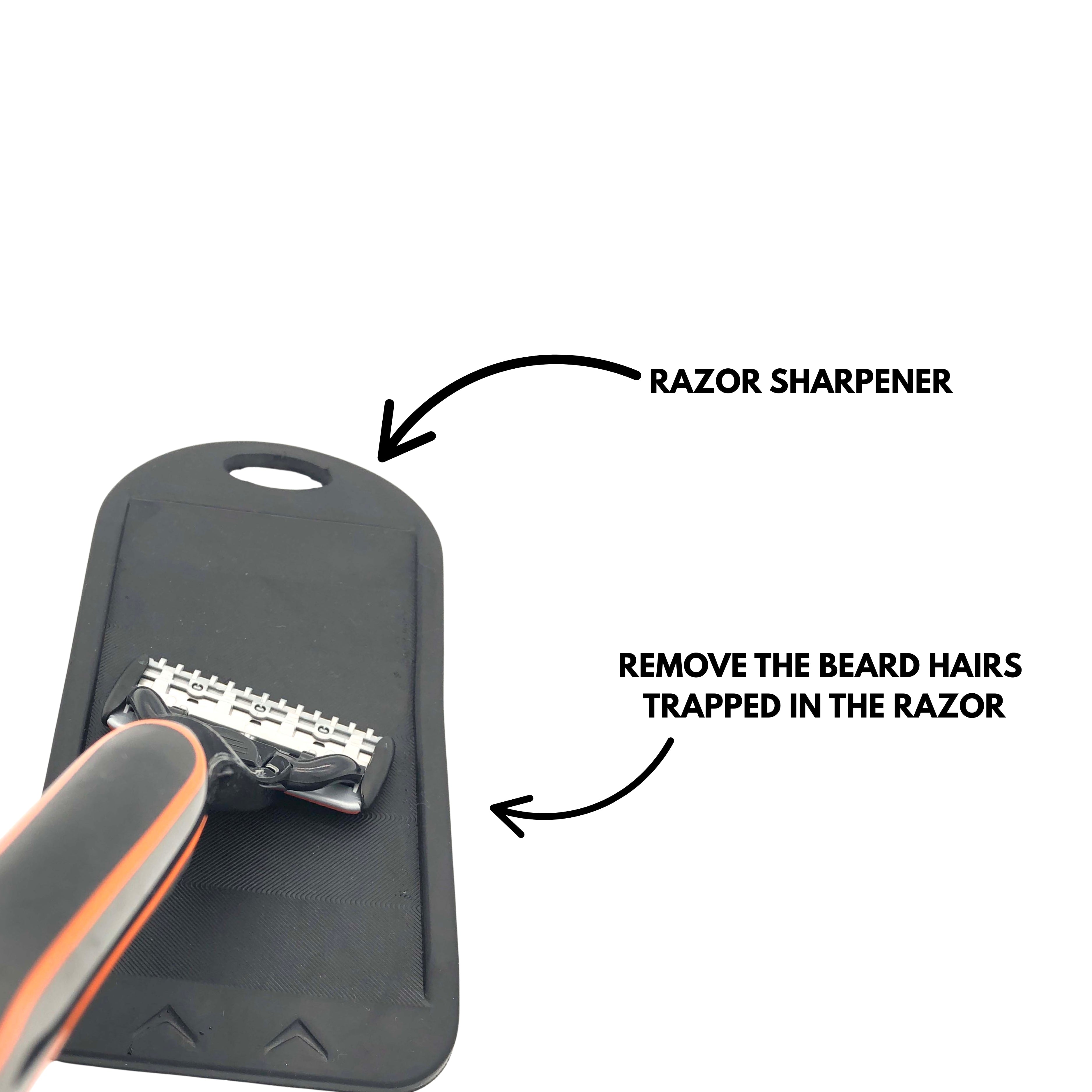 Aiguiseur de Rasoir 2-en-1 – Affûte les Lames et Nettoie les Poils Coincés