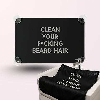 Tablier d'Évier Pour Poils de Barbes avec Ventouses | Repliage Facile & Nettoyage Propre