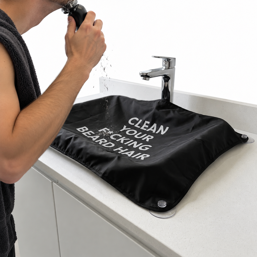 Sink Apron for Beard Hair with Suction Cups 