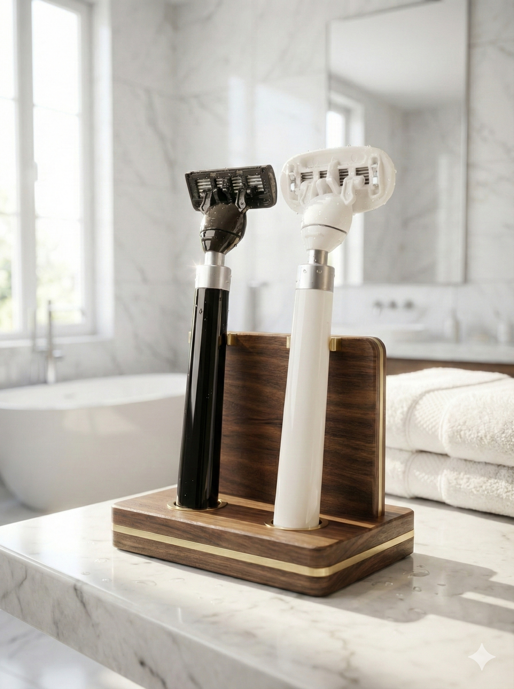 Ippos beard –  Rasoirs Premium Noir & Blanc Édition Luxe