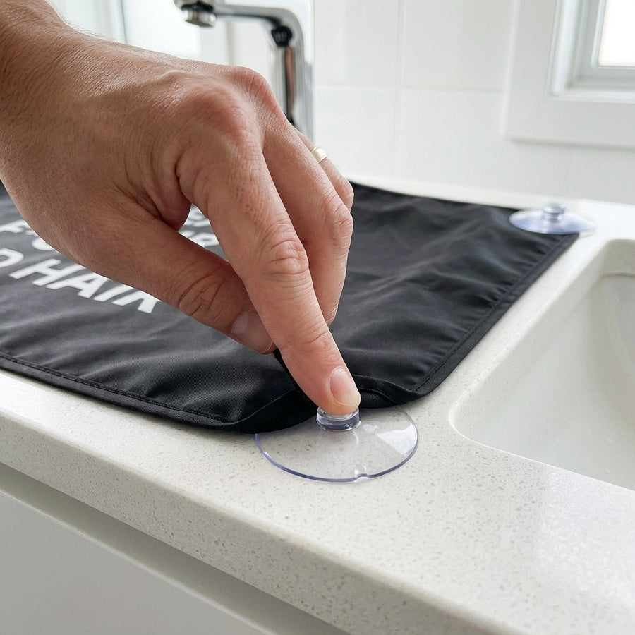 Sink Apron for Beard Hair with Suction Cups 